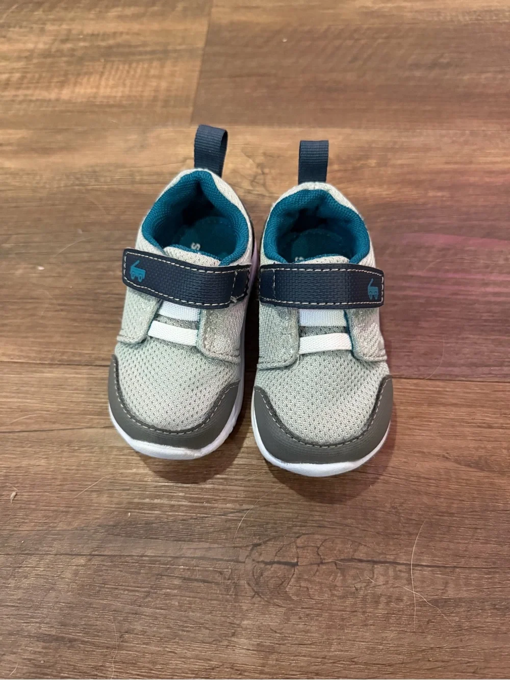See Kai Run Gray and Navy Toddler Hook-and-Loop Sneakers